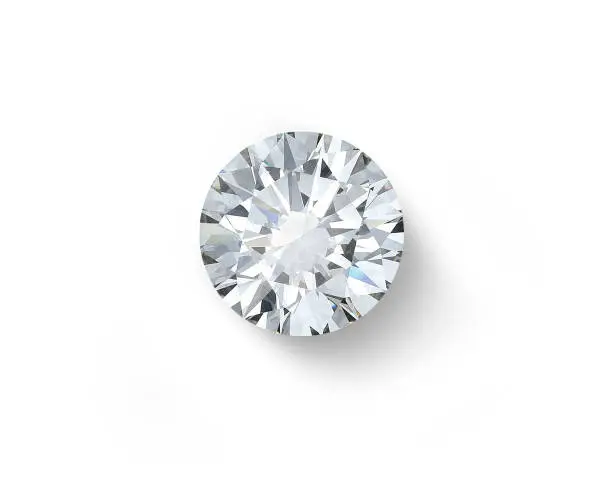 Photo of diamond isolated on white background