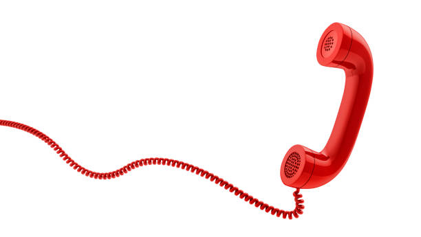 istock Red retro telephone handset or phone receiver 1322968258