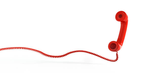istock Red retro telephone handset or phone receiver 1322968262
