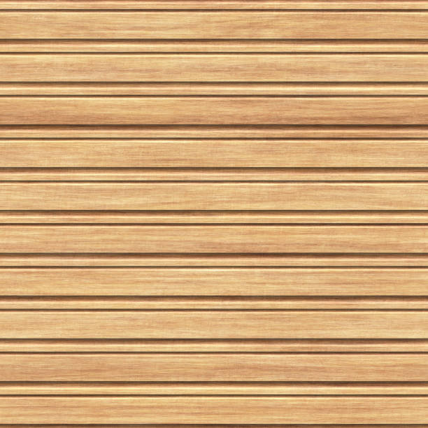 istock Carved horizontal stripes pattern on wood background seamless texture, 3d illustration 1322970019