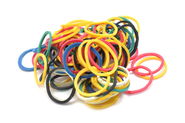 istock Colorful rubberbands or rings isolated on white 1322973077