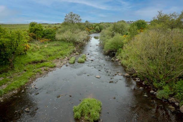 The River Sark forms the border between England and Scotland at Gretna