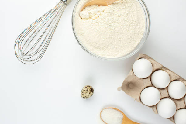 istock Dough preparing, flour and eggs and butter 1322980866