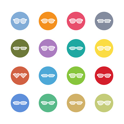 Glasses icons, vector illustration.
EPS 10.