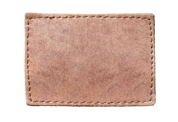 Blank jeans label isolated on white background