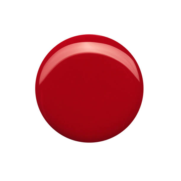 istock Blot of red circle shaped nail polish isolated on white 1322984564
