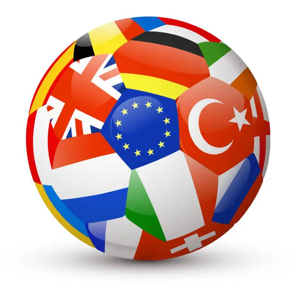 Vector illustration of european soccer ball