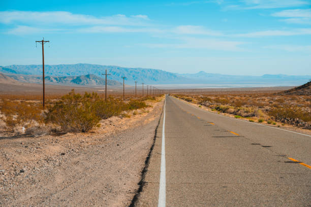 istock Empty infinite Road in the Desert in Death Valley, USA 1322990837