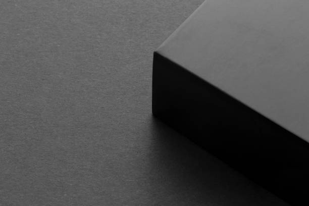istock Black graphic parts and copy space on black background 1322991811