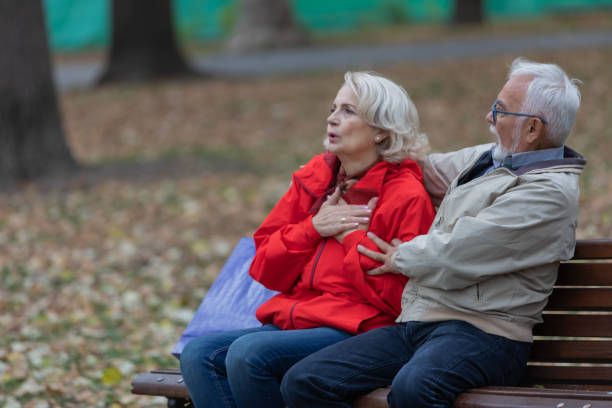 An Older Woman has Suffering from Chronic Cardiovascular Problems but has Support by her Husband.