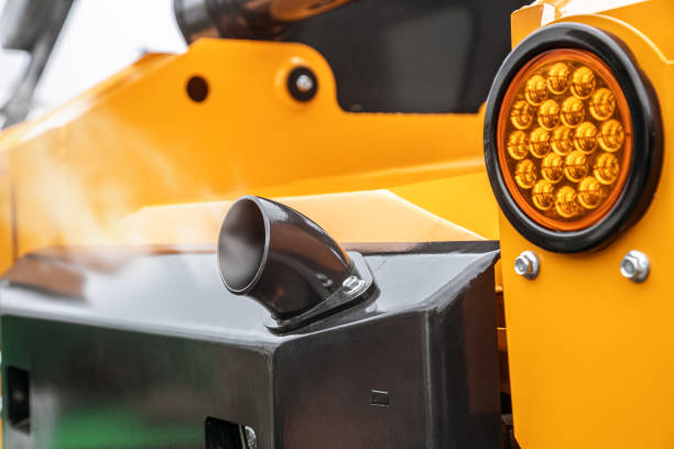 istock exhaust pipe of a tractor, excavator or bulldozer 1322993874