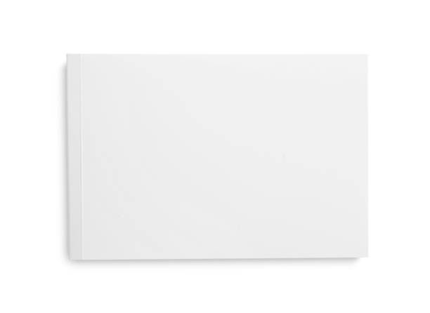 istock Blank paper brochure isolated on white, top view. Mockup for design 1322995957