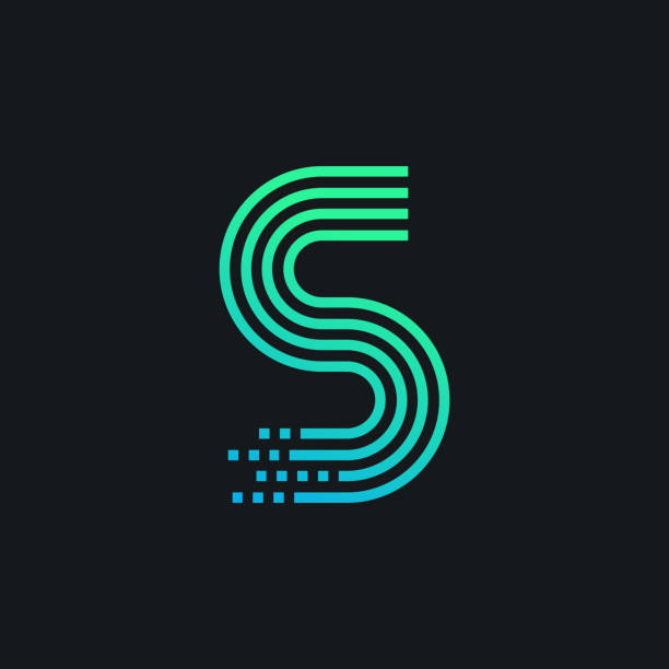 letter s logo design - s stock-grafiken, -clipart, -cartoons und -symbole