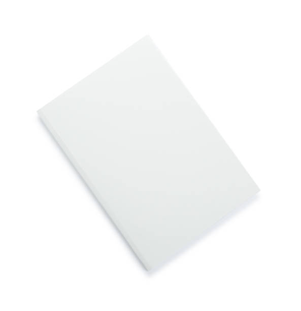 istock Blank paper brochure isolated on white, top view. Mockup for design 1322996095