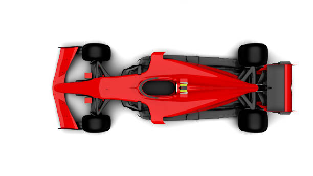 generic racecar (racing car) prototype, photorealistic render, isolated on white stock photo