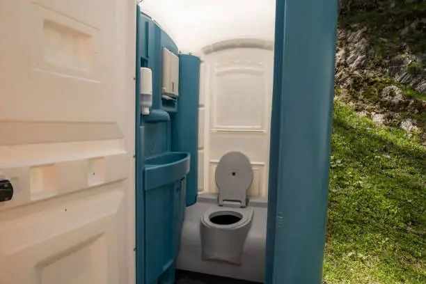 Photo of Portable toilet outdoors