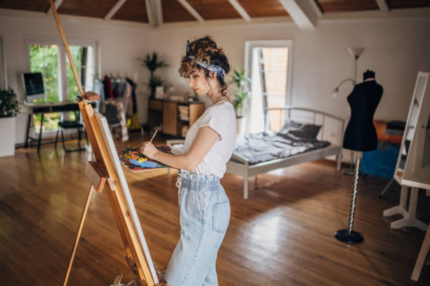 istock Young female artist working 1323000054