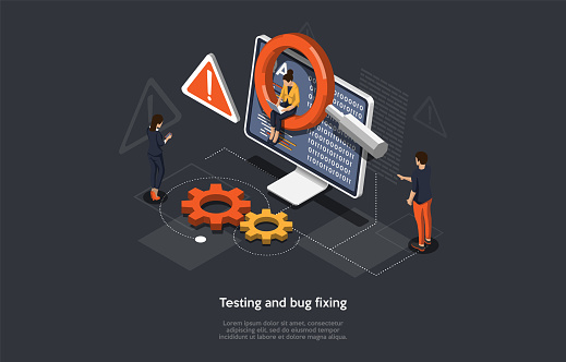 Program Or Application Testing Bug Fixing Process Concept Design ...