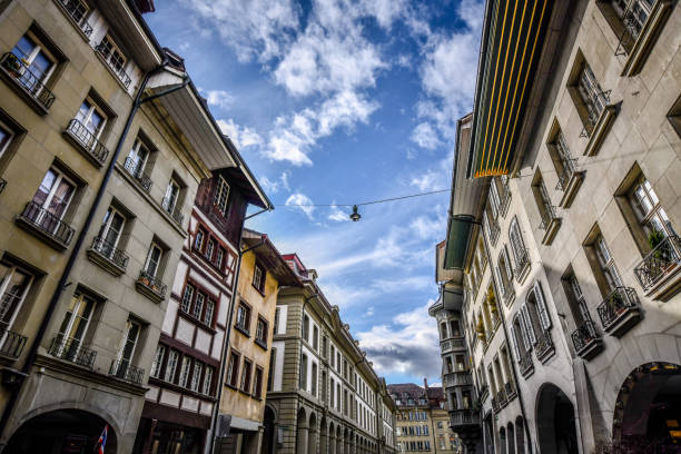 istock Low Angle View Of Swiss Architecture In Bern, Switzerland 1323007287