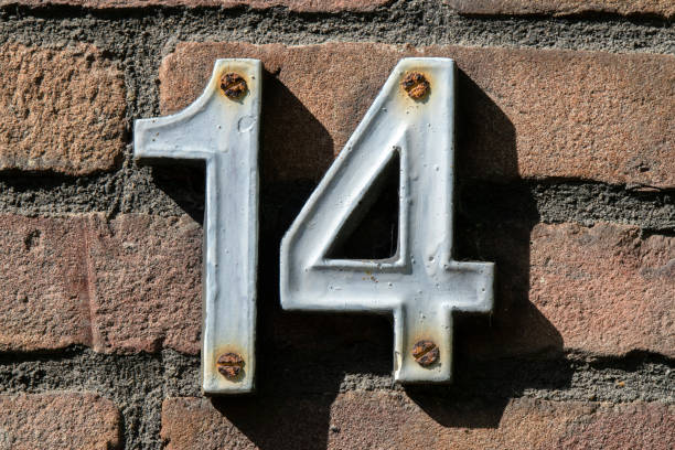 istock Close Up House Number 14 1323007418