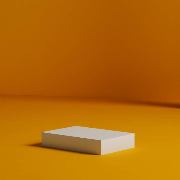istock Geometric shape white podium product display 1323008688