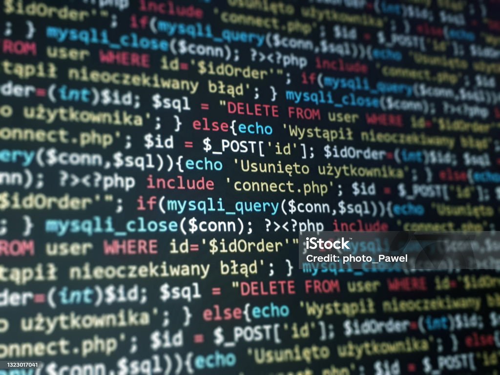 Software Development Monitor Screen Background Developer Display With ...