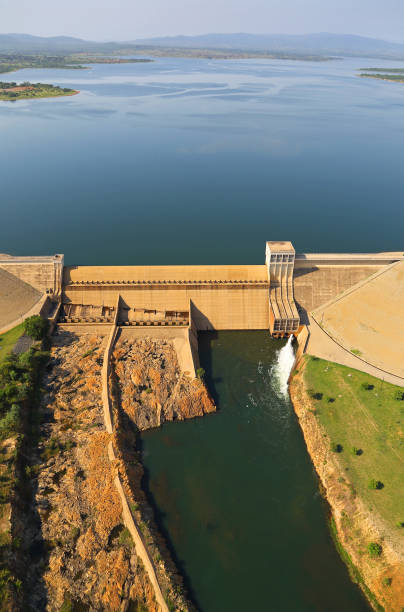 istock Aerial view of a dam 1323017119
