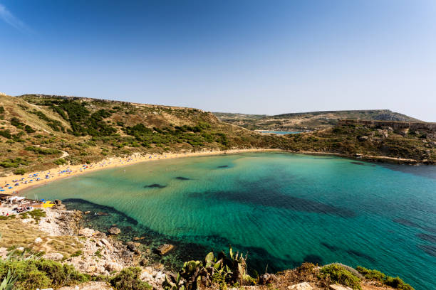 Ghajn Tuffieha Bay sandy beach, Mellieha, Malta