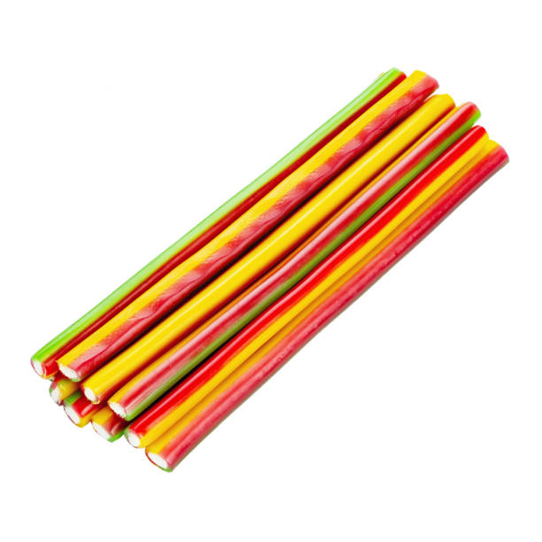 istock Licorice Candy. Sweet gummy sticks with different flavor, isolated on white background. 1323018707