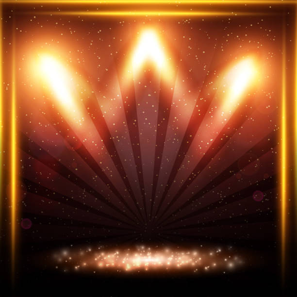 istock Luxury black and gold background with podium. Design for presentation, concert, show 1323018989