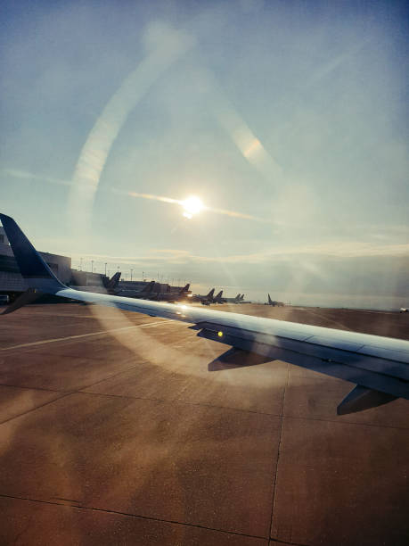 istock Look at the window in the flight 1323028931