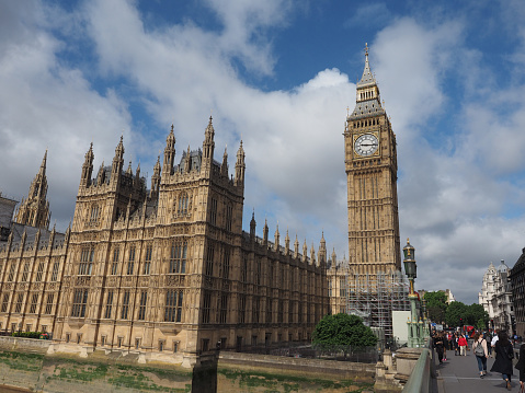 London, Uk - Circa June 2017: Houses of Parliament aka Westminster Palace