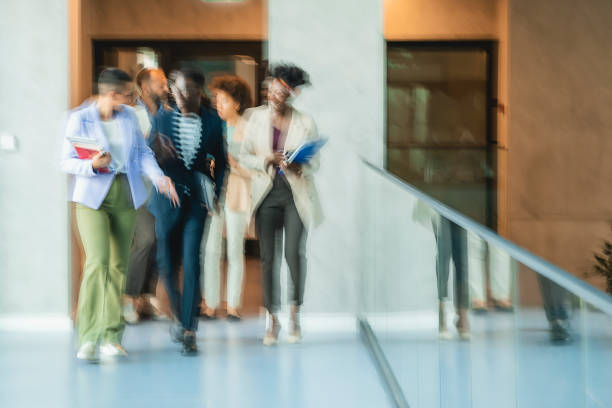istock Motion Blur Walking at Coworking Center 1323032371