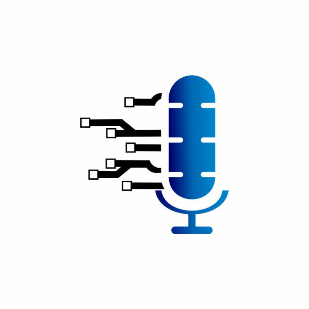 ilustrações de stock, clip art, desenhos animados e ícones de podcast logo microphone podcast icon design logo vector button - medical sample