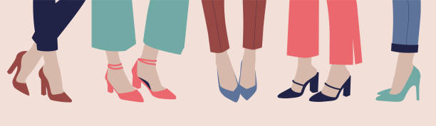 illustrations, cliparts, dessins animés et icônes de pieds de fille - high heeled