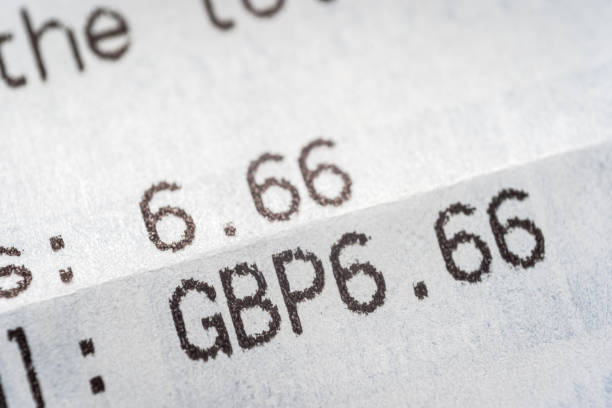 istock Triple six 666 total summary on shop receipt in england uk 1323035250