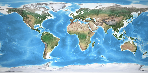 Mapa detallado de alta resolución de la Tierra photo