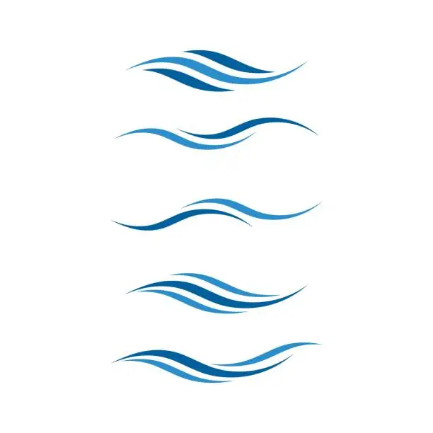 Vector illustration of Water wave icon vector design