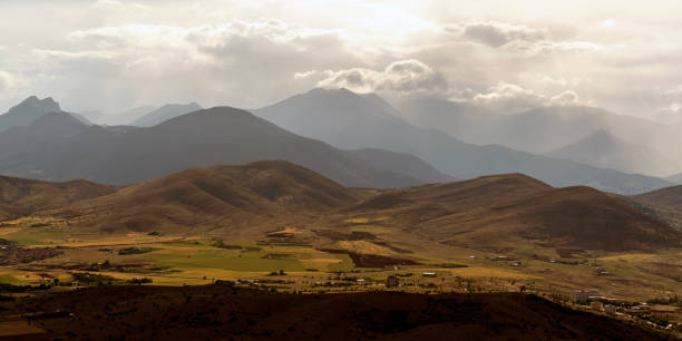 Mountain landscape in Afsin in Turkey stock photo