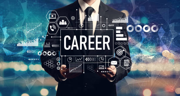 istock Career concept with businessman holding a tablet 1323050315