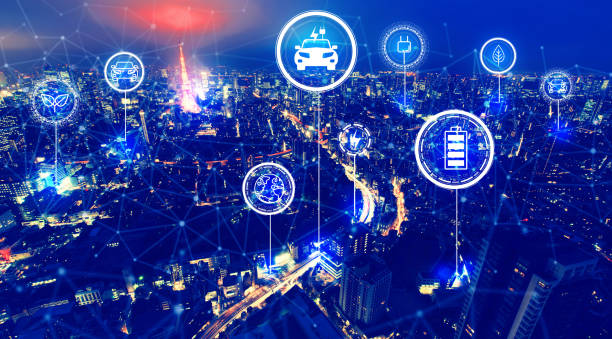 istock EV with aerial view of Tokyo 1323050333