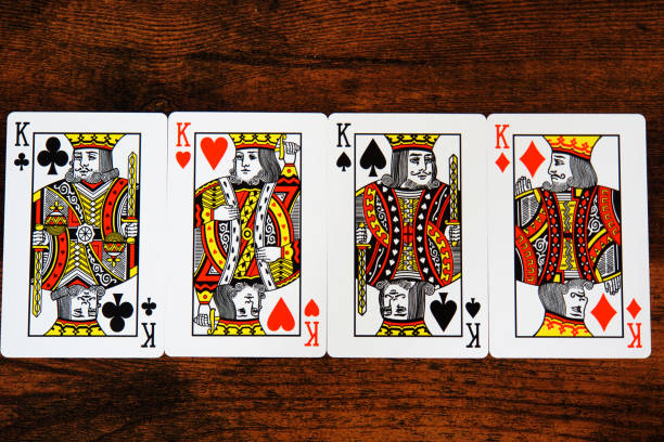 istock King's card of four cards. 1323054211