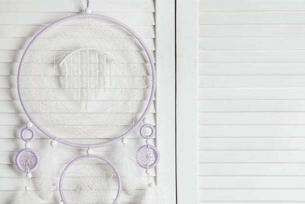 istock Lilac cream white dream catcher 1323057076