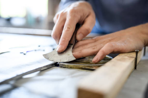 istock Glass artist craftswoman working in her studio 1323058299