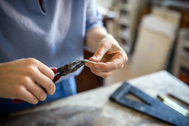 istock Glass artist craftswoman working in her studio 1323061483