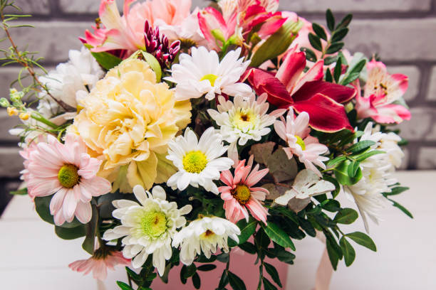 istock Flowers decorated in a basket with gratitude 1323063695
