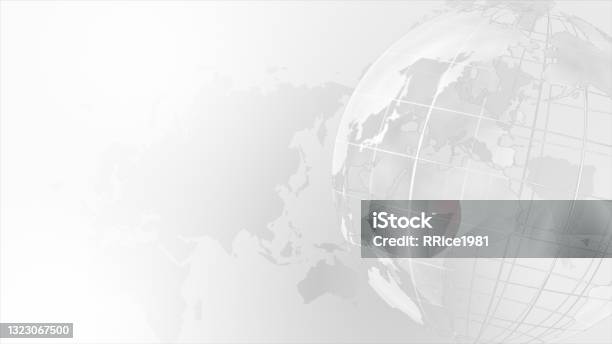 Gray Digital Network Image Background Stock Photo - Download Image Now - World Map, Backgrounds, Technology