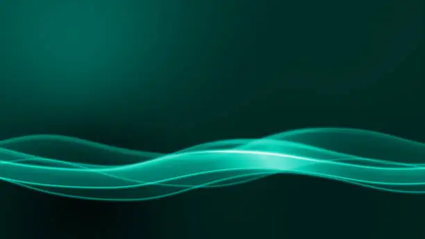 Green abstract wave wave image background