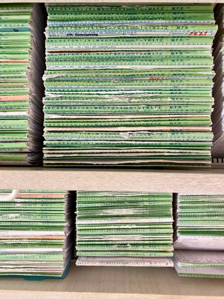istock Old medical paper files 1323072440