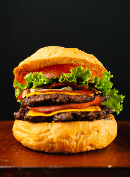 istock Organic meat and vegetable burger 1323072447